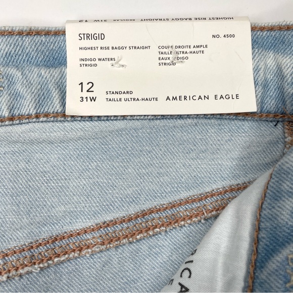 American Eagle Strigid Highest Rise Baggy Straight Jeans - Picture 7 of 16
